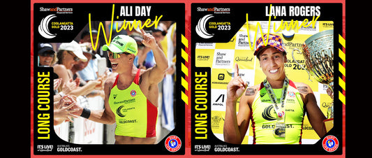 Race One Brand Ambassadors Ali Day and Lana Rogers win the Shaw and Partners Coolangatta Gold