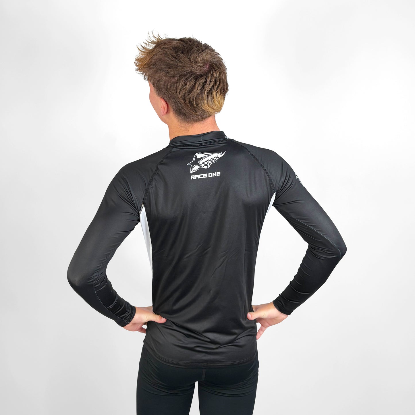 RACE ONE UV RASH TOP - BLACK