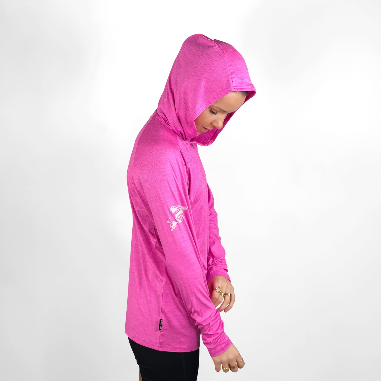 RACE ONE HOODED TECH TOP - PINK