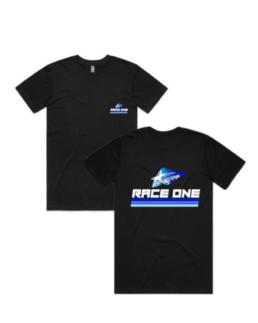 RACE ONE T-SHIRT KIDS - LINES (BLUE/BLUE)