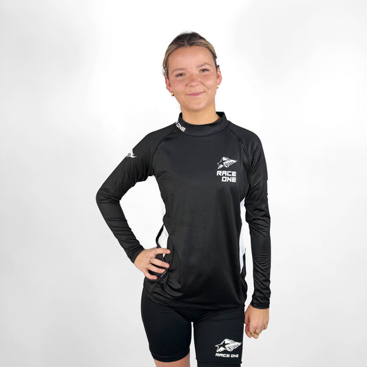 RACE ONE UV RASH TOP - BLACK