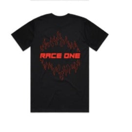RACE ONE T-SHIRT KIDS - FLAMES (RED)