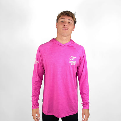 RACE ONE HOODED TECH TOP - PINK