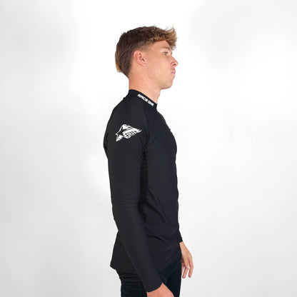 RACE ONE MICRO FLEECE BASE TOP - BLACK/WHITE
