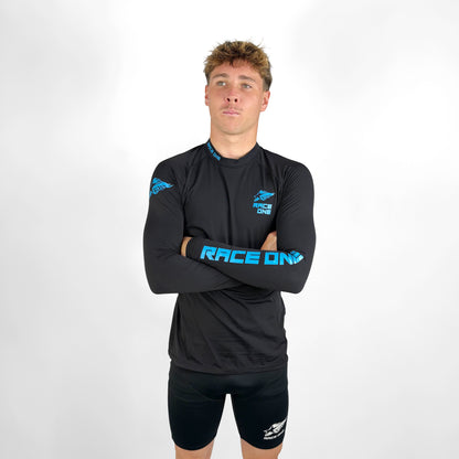 RACE ONE MICRO FLEECE BASE TOP - BLACK/BLUE