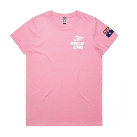 RACE ONE TEE WOMENS - BUBBLEGUM