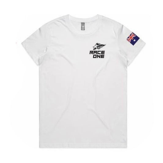 RACE ONE TEE WOMENS - WHITE