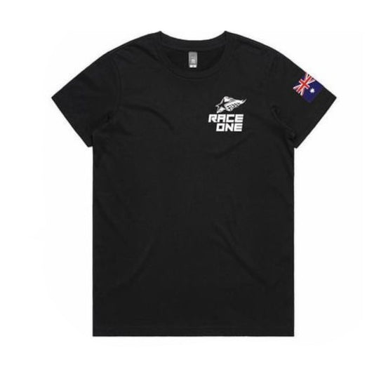 RACE ONE TEE WOMENS - BLACK