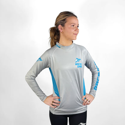 RACE ONE HOODED TECH TOP - SILVER