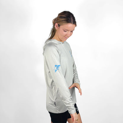 RACE ONE HOODED TECH TOP - SILVER