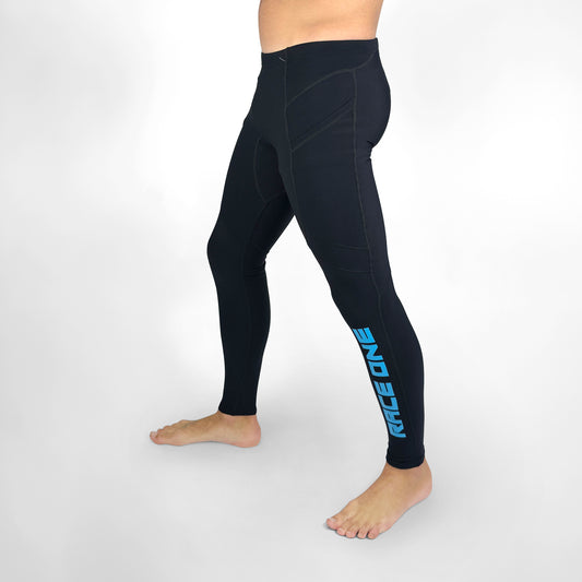 RACE ONE MICRO FLEECE BASE PANT - BLACK/BLUE