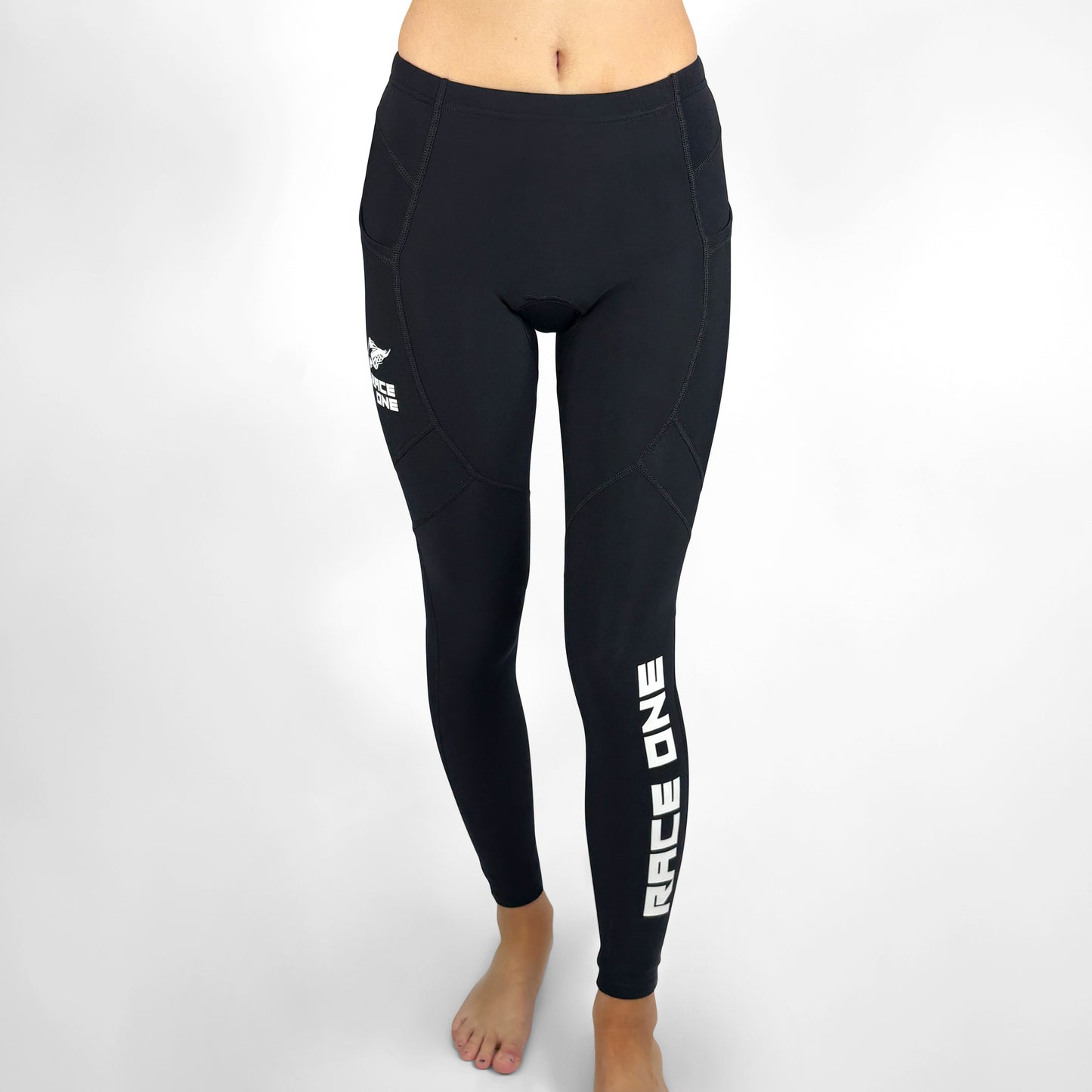 RACE ONE MICRO FLEECE BASE PANT - BLACK/WHITE