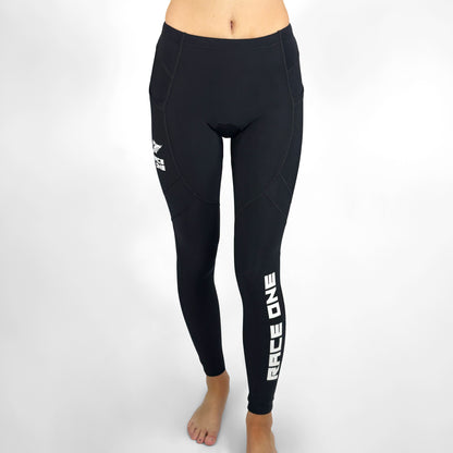 RACE ONE MICRO FLEECE BASE PANT - BLACK/WHITE