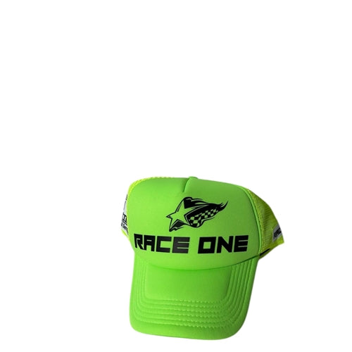 RACE ONE HAT - FLURO YELLOW